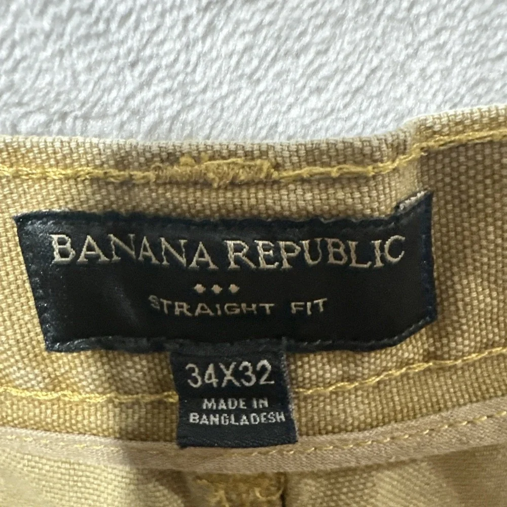 Vintage Y2K Banana Republic Double Knee Carpenter Canvas Pants Size 34 Straight